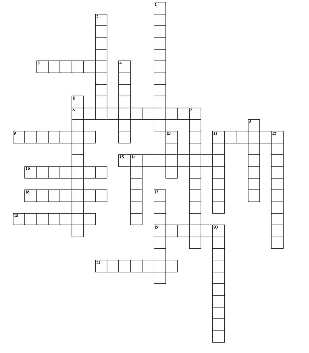 Biochem Crossword Puzzle