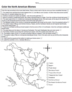 Color the Biomes of North America on a Map🌎